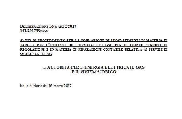 L’Autorità per l’energia avvia la procedura per regolare il GNL di piccola taglia