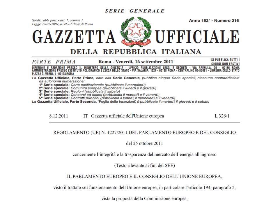 ConferenzaGNL interroga l’Autorità per l’energia sull’applicabilità della REMIT al GNL di piccola taglia