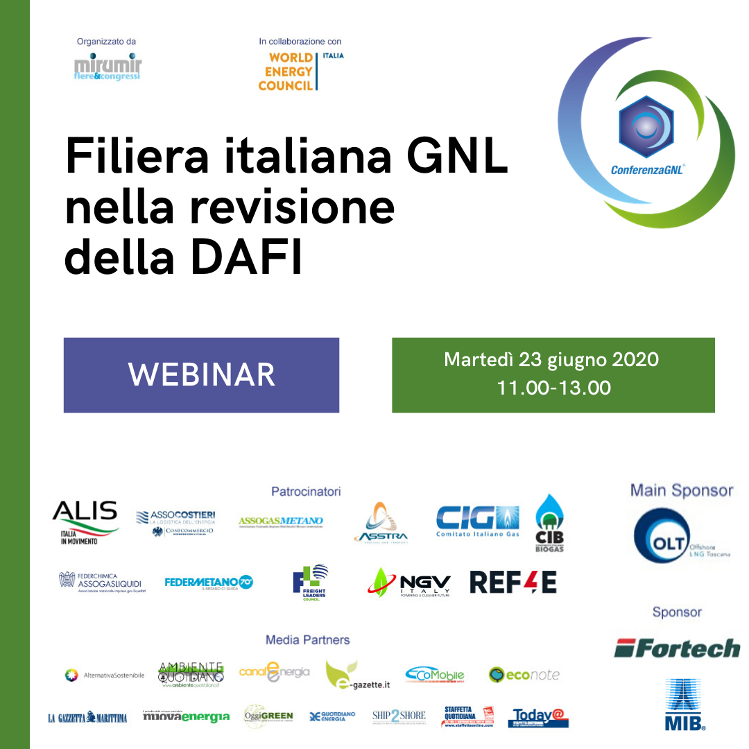 WEBINAR | Filiera italiana GNL nella revisione della DAFI