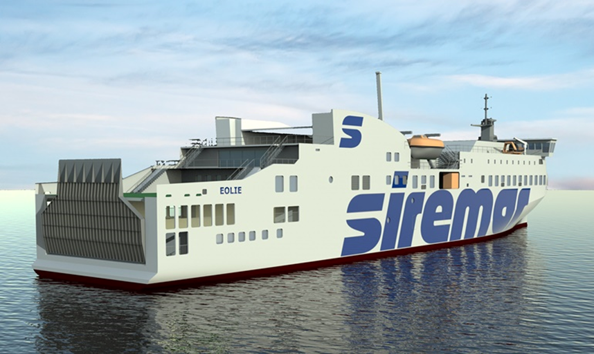 LNG-hybrid ferry under construction for Caronte